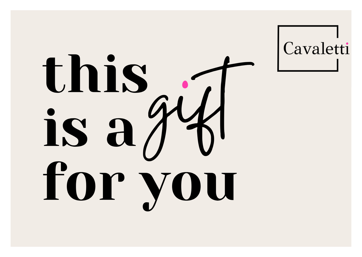 The Cavaletti Gift Card