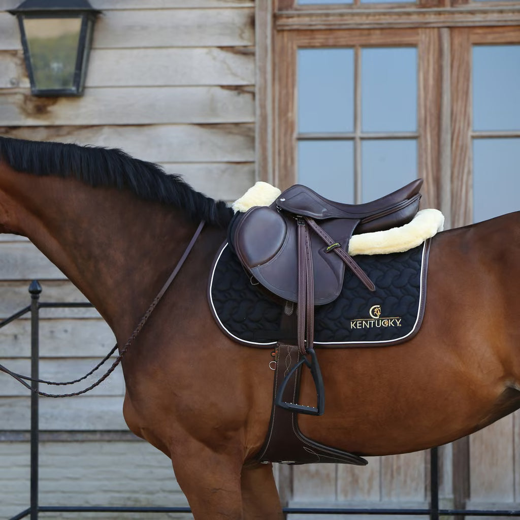 Kentucky Horsewear Natural Sheepskin Anatomic Half Pad Absorb