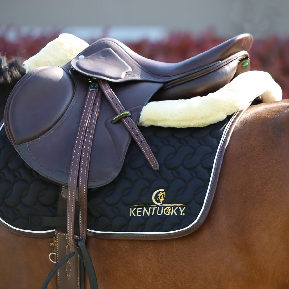 Kentucky Horsewear Natural Sheepskin Anatomic Half Pad Absorb