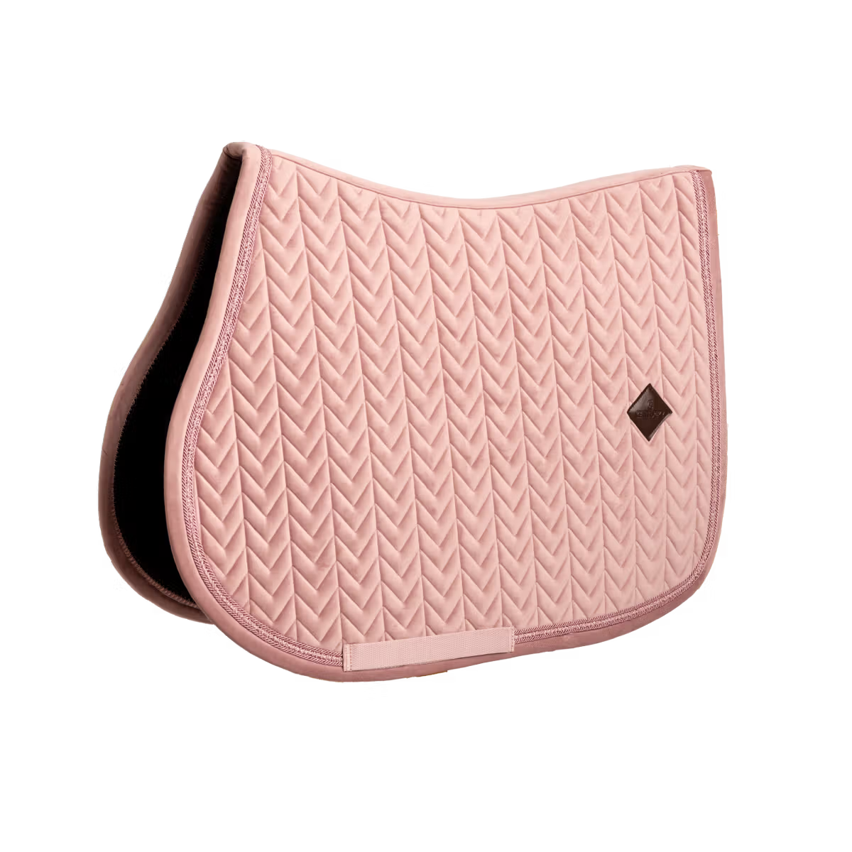 Kentucky Horsewear Velvet Saddle Pad Mini Pearls in Old Rose.