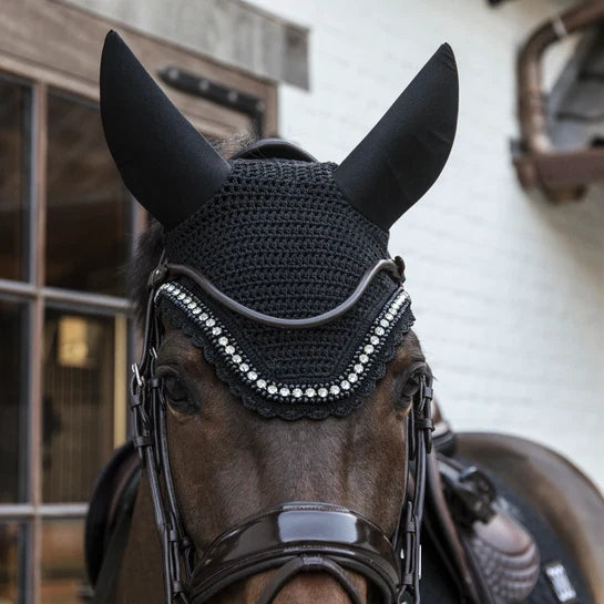 Kentucky Horsewear Wellington Soundless Fly Veil Big Stone and Pearl.