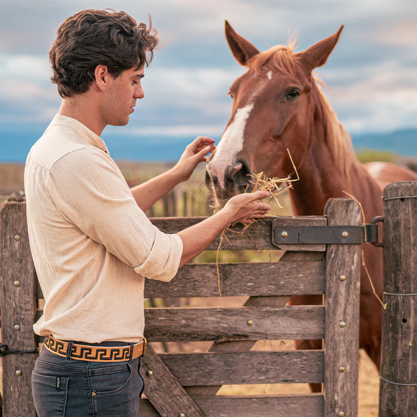 Gaucho House Crudo Leather Belt